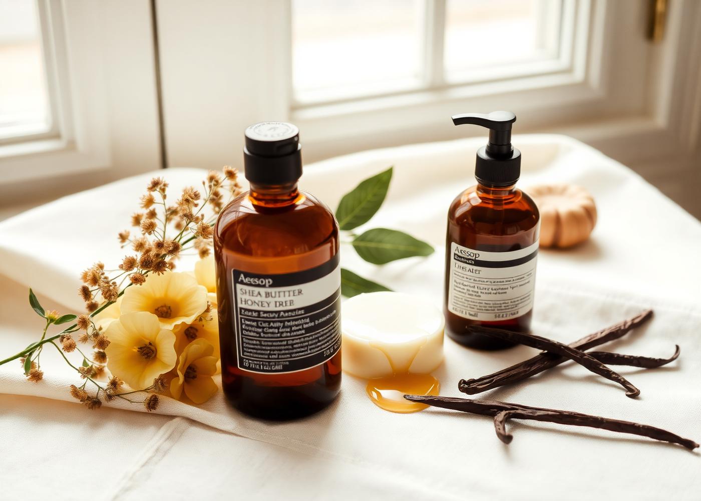 A still life of botanical ingredients